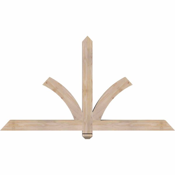 Ekena Millwork Redmond Smooth Timber Gable Bracket, Douglas Fir, 60"W x 32"H x 3 1/2"D x 3 1/2"F, 13/12 Pitch GBW060X32X0404RED00SDF - main